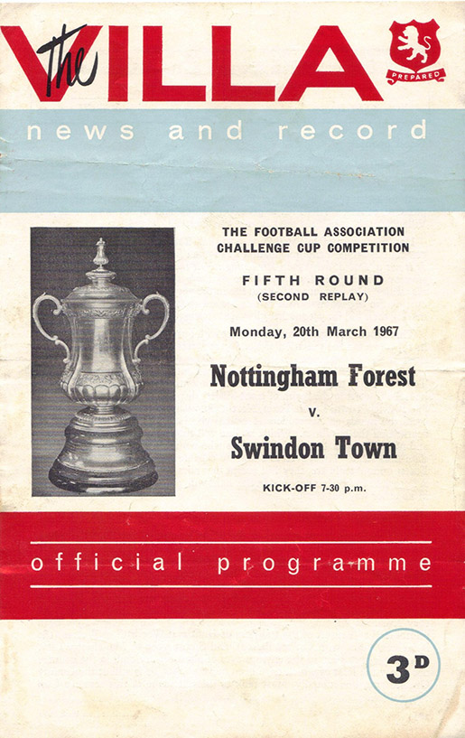 <b>Monday, March 20, 1967</b><br />vs. Nottingham Forest (Neutral)